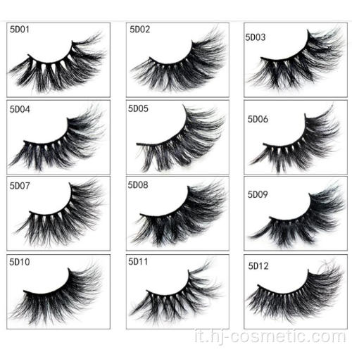 Ciglia di visone 5d di alta qualità All&#39;ingrosso 25mm Mink Eye Lashes 2019